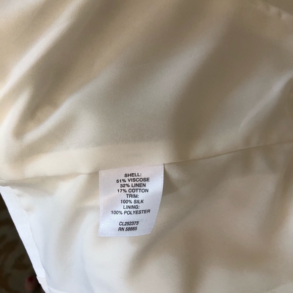 Classiques Entier White Linen Blazer - Picture 5 of 6